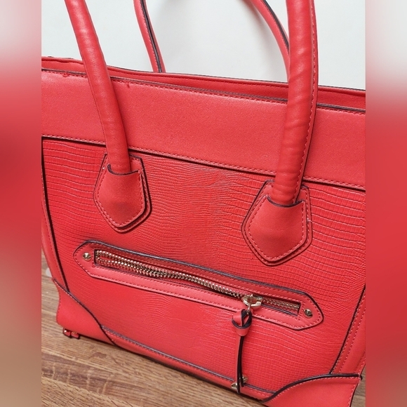 ALDO Candy Apple Red Tote Bag Purse - Picture 2 of 16